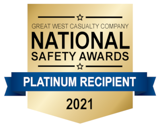 National Safety Awards Platinum Recipient 2021